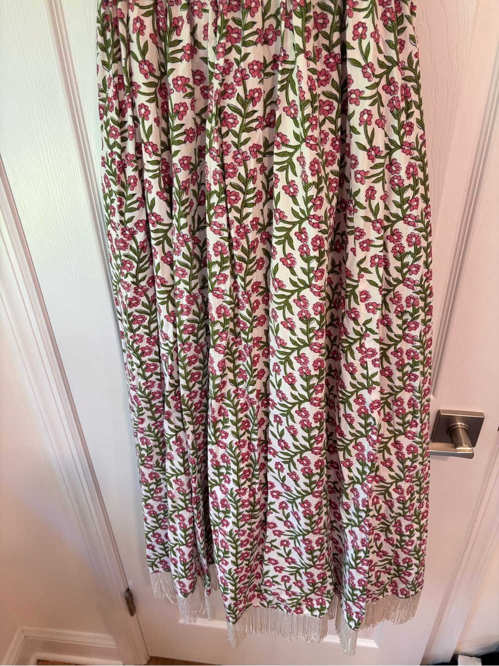 EDDY floral and fringe dress size XS, zipper needs repair - Picture 4 of 9